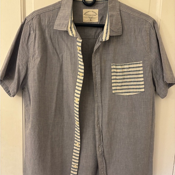 Threads 4 Thought Gray Casual Button Down Shirt - Picture 1 of 3